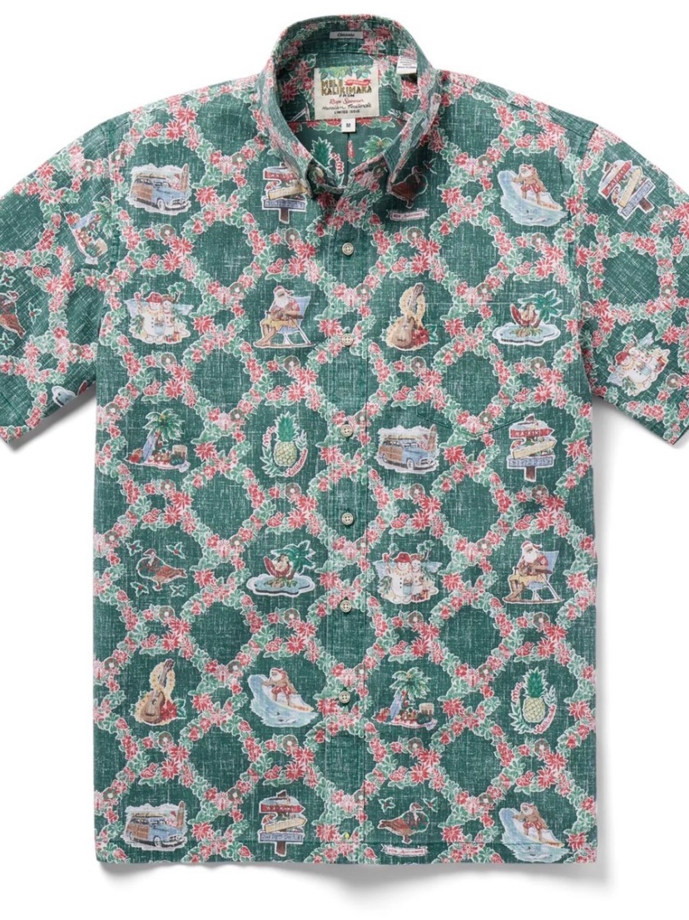Reyn Spooner limited edition Mele Kalikimaka shirt